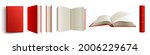 book with red spine and cover... | Shutterstock .eps vector #2006229674
