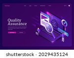 quality assurance isometric... | Shutterstock .eps vector #2029435124