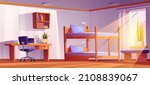 student dormitory room with... | Shutterstock .eps vector #2108839067