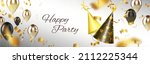 happy party banner with... | Shutterstock .eps vector #2112225344