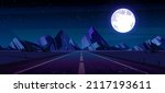 night landscape with straight... | Shutterstock .eps vector #2117193611