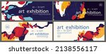 art exhibition banners set ... | Shutterstock .eps vector #2138556117