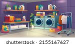 laundry room with automatic... | Shutterstock .eps vector #2155167627
