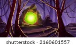 magic portal in forest on top... | Shutterstock .eps vector #2160601557