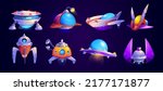 alien spaceship game icons...