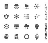 big data icons | Shutterstock .eps vector #1135140374