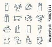 milk products line icon set | Shutterstock .eps vector #730875811
