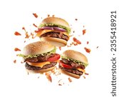 Grill burger  realistic 3d...