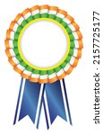 rosette ribbon badge vector... | Shutterstock .eps vector #2157725177