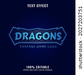 fantasy dragon rpg game logo... | Shutterstock .eps vector #2027203751