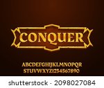 fantasy golden conquer medieval ... | Shutterstock .eps vector #2098027084