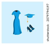 woman's dress for graduation ... | Shutterstock . vector #2079794197