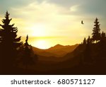nature background of mountains... | Shutterstock .eps vector #680571127
