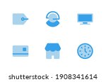 ecommerce icon set with price... | Shutterstock .eps vector #1908341614
