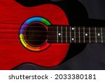Red Ukulele Guitar With Black...