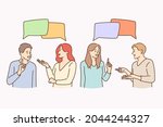communication  talking ... | Shutterstock .eps vector #2044244327
