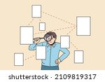 searching for information and... | Shutterstock .eps vector #2109819317