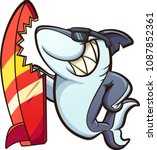 Cartoon Shark With Sunglasses...