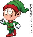 Christmas elf clip art. Vector cartoon illustration with simple ...