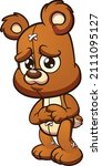 cute shy brown teddy bear.... | Shutterstock .eps vector #2111095127