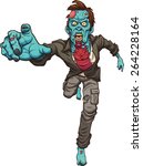 running zombie. vector clip art ... | Shutterstock .eps vector #264228164