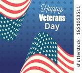 happy veterans day  waving... | Shutterstock .eps vector #1831053511