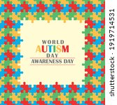 world autism awareness day... | Shutterstock .eps vector #1919714531