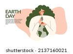 mother earth planet day or... | Shutterstock .eps vector #2137160021