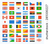 flag of world. vector icons set | Shutterstock .eps vector #285330227