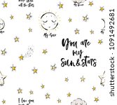 baby sky seamless pattern... | Shutterstock .eps vector #1091492681