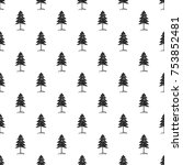 vector big forest fir seamless... | Shutterstock .eps vector #753852481