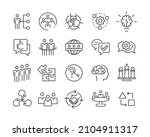 collaboration icons   vector... | Shutterstock .eps vector #2104911317