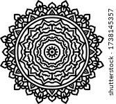circular pattern mandala art... | Shutterstock .eps vector #1738145357
