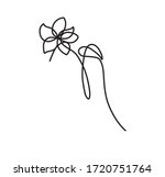 vector one line drawing flower. ... | Shutterstock .eps vector #1720751764