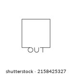 vector isolated preposition out ... | Shutterstock .eps vector #2158425327