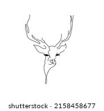 vector isolated forest deer... | Shutterstock .eps vector #2158458677