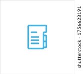 envelope document icon flat... | Shutterstock .eps vector #1756623191