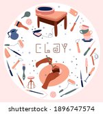 Clay Crafting Set In Doodle...