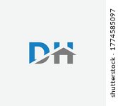 initial dh home logo vector. | Shutterstock .eps vector #1774585097