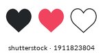 collection of love heart symbol ... | Shutterstock .eps vector #1911823804