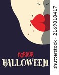 vintage poster halloween movie... | Shutterstock .eps vector #2169818417