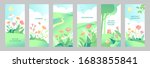 set of vector abstract summer... | Shutterstock .eps vector #1683855841