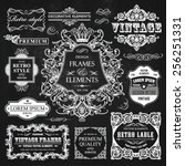 vector vintage collection ... | Shutterstock .eps vector #256251331