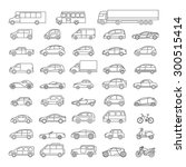 car icons set. linear style.... | Shutterstock .eps vector #300515414