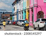 Small photo of Penang, Malaysia - May 04 2023: Vintage color style of George Town, Penang, the colorful, multicultural capital of the Malaysian island of Penang. Once an important Straits of Malacca trading hub