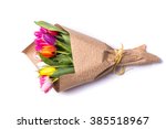 Bouquet Of Spring Tulips With...