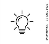 light bulb icon vector. ideas ... | Shutterstock .eps vector #1742821421