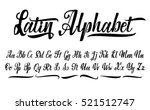 vector alphabet. calligraphic... | Shutterstock .eps vector #521512747