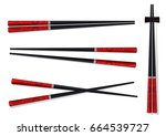 chopsticks. set accessories for ... | Shutterstock .eps vector #664539727
