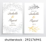 invitation card set. made with... | Shutterstock .eps vector #292176941